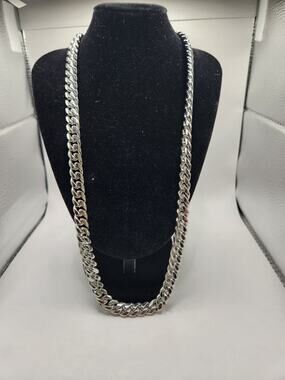 STEELTIME Thick Cuban Link Chain Necklace 30" - NWT